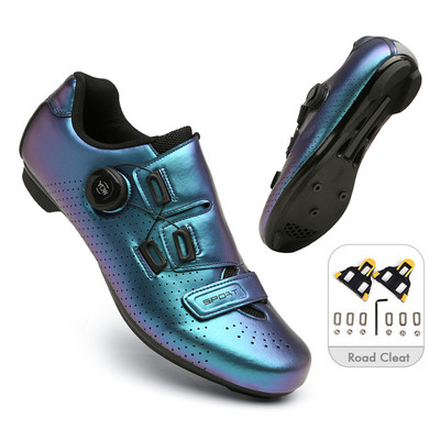 Ātruma riteņbraukšanas sporta kurpes vīriešiem Sporta šosejas velosipēdistu apavi Pašbloķējošie MTB apavi Cleat Racing Sieviešu taku kalnu riteņbraukšanas SPD apavi