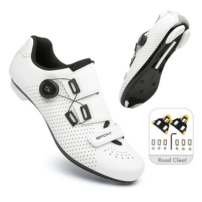 Ātruma riteņbraukšanas sporta kurpes vīriešiem Sporta šosejas velosipēdistu apavi Pašbloķējošie MTB apavi Cleat Racing Sieviešu taku kalnu riteņbraukšanas SPD apavi