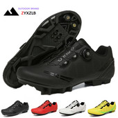Riteņbraukšanas čības Vīriešu MTB apavi ar Cleat Road Dirt Bike Shoes Flat Racing Women Bicycle Mountain Spd Zapatillas Ciclismo Mtb