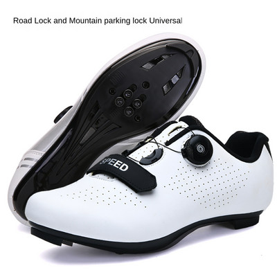 Riteņbraukšanas čības Vīriešu MTB apavi ar Cleat Road Dirt Bike Shoes Flat Racing Women Bicycle Mountain Spd Zapatillas Ciclismo Mtb