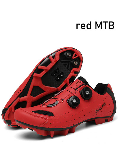 riteņbraukšanas apavi mtb spd cleat Pašbloķējošas kalnu velosipēdistu kedas Vīriešu šosejas riteņbraukšanas apavi Velosipēdu apavi Elpojošs dzīvoklis