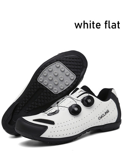 riteņbraukšanas apavi mtb spd cleat Pašbloķējošas kalnu velosipēdistu kedas Vīriešu šosejas riteņbraukšanas apavi Velosipēdu apavi Elpojošs dzīvoklis