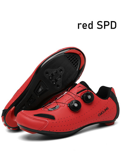 riteņbraukšanas apavi mtb spd cleat Pašbloķējošas kalnu velosipēdistu kedas Vīriešu šosejas riteņbraukšanas apavi Velosipēdu apavi Elpojošs dzīvoklis