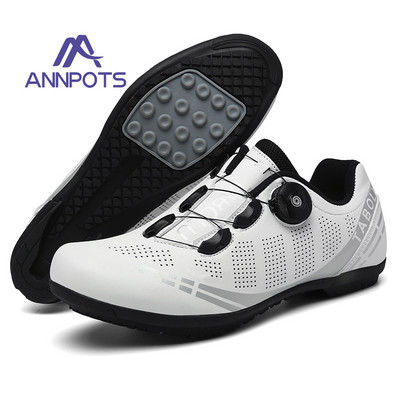 Vīriešu riteņbraukšanas apavi 2022. gada sacīkšu velosipēdistu apavi MTB pašbloķējošie ātruma velosipēda apavi Spd skavas Sieviešu kalnu šosejas riteņbraukšanas apavi