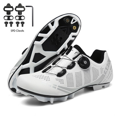 Vyriški dviračių sportbačiai Mtb Moteriški plokščiapadžiai kalnų dviračių batai SPD Route Cleats, skirti Shimano Road Bike Speed Sneaker purvo dviračių batai