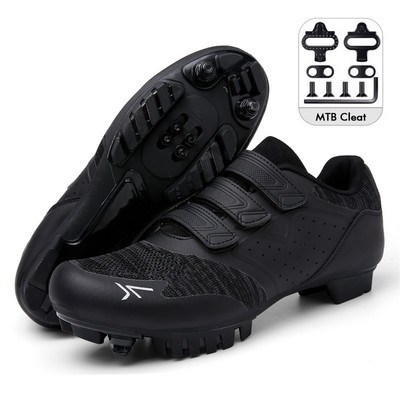 Riteņbraukšanas apavi MTB SPD Cleats Vīriešu elpojošie sacīkšu šosejas velosipēdu apavi Speed Sneakers Sieviešu Flat Trail kalnu velosipēdu apavi