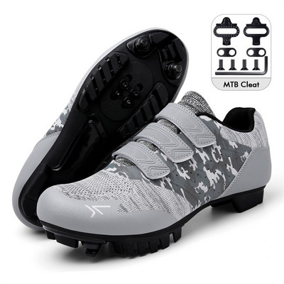 Riteņbraukšanas apavi MTB SPD Cleats Vīriešu elpojošie sacīkšu šosejas velosipēdu apavi Speed Sneakers Sieviešu Flat Trail kalnu velosipēdu apavi