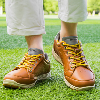 Αδιάβροχα Παπούτσια γκολφ Ανδρικά Κόκκινα Μαύρα Ελαφρύ Εξωτερικά Αθλητικά Παπούτσια Γκολφ Άνετα Ανδρικά αθλητικά παπούτσια για περπάτημα