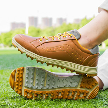 Водоустойчиви обувки за голф Мъжки червени черни външни леки, качествени маратонки за голф Мъжки удобни маратонки за фитнес за ходене