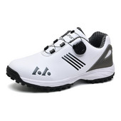 „Zapatos De Golf Profesionales Para Hombre“, „Zapatillas Con Picos De Golf Resistentes Al Agua“, „Color Blanco y Negro“, „Entrenadores“