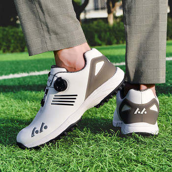 Zapatos De Golf Profesionales Para Hombre, Zapatillas Con Picos De Golf Resistentes Al Agua, Color Blanco y Negro, Entrenadores