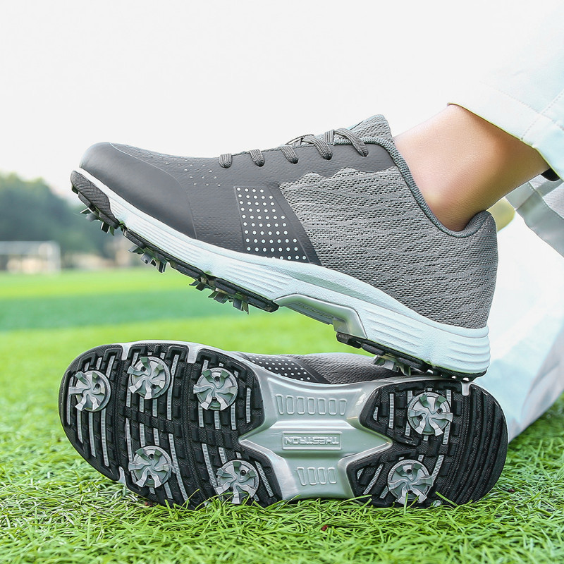 Nauji vandeniui atsparūs golfo batai Spygliai Profesionalūs golfo sportbačiai Didelis dydis 7-14 Aukštos kokybės sportiniai sportbačiai Lauko vyriška avalynė