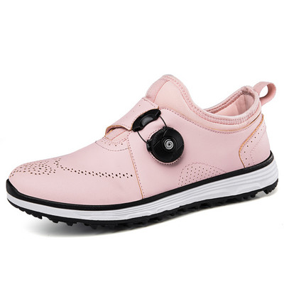 Vyriški golfo batai vandeniui atsparūs odiniai golfo sportbačiai lauke sportiniai neslystantys golfo batai moterims, greitai suvarstomi vaikščiojimo golfo avalynė