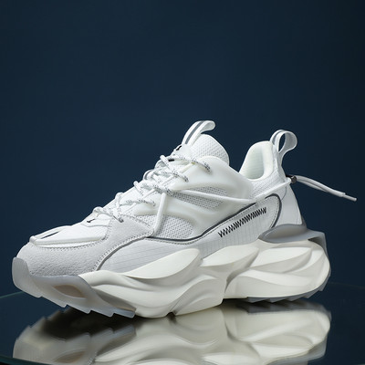 Kiváló minőségű, kényelmes csúszásgátló férfi cipők 2023 tavasz, új férfi sportcipő divat férfi futó tornacipő kültéri platform talp