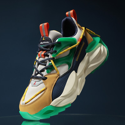 Kiváló minőségű, kényelmes csúszásgátló férfi cipők 2023 tavasz, új férfi sportcipő divat férfi futó tornacipő kültéri platform talp