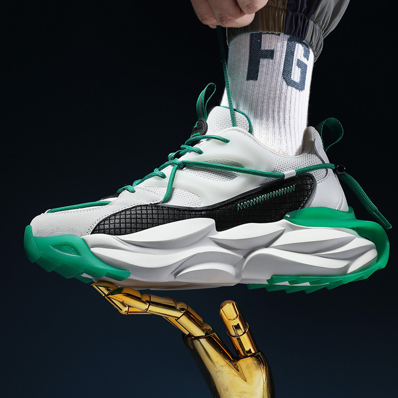 Kiváló minőségű, kényelmes csúszásgátló férfi cipők 2023 tavasz, új férfi sportcipő divat férfi futó tornacipő kültéri platform talp