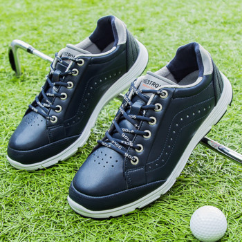 Нови водоустойчиви голф обувки Spikeless Golf Wears за мъже На открито Удобни обувки за ходене за голфъри Мъжки маратонки