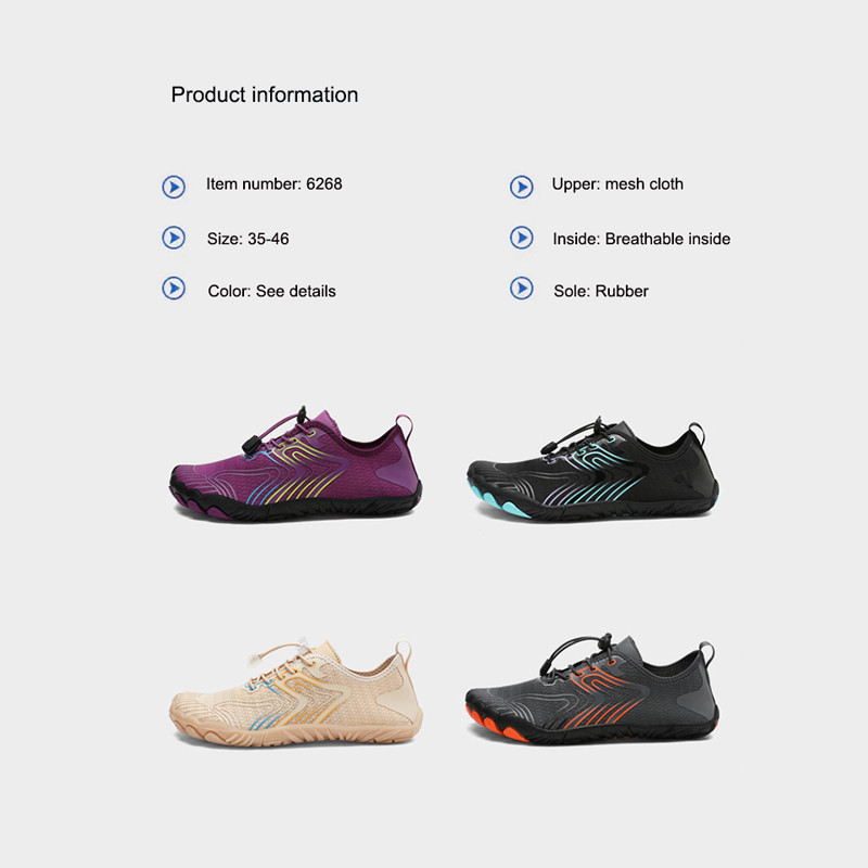 2023 m. vasaros nauji moteriški vandens batai, greitai džiūstantys vyriški, kvėpuojantys basomis kojomis sportiniai batai lauke.