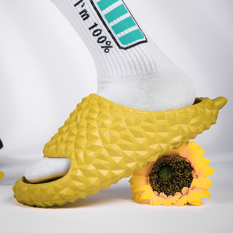 Márka nyári papucsok nőknek Férfi Divat Kreatív Durian Look Strandszandál Vastag Talp Csúszásmentes Gyorsan Száraz Szandál Flip Flop