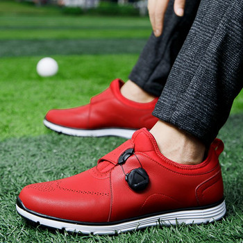 Модни обувки за голф Мъжки водоустойчиви дишащи спортни обувки за голф Маратонки за ходене Дамски обувки за голф без шипове с бързо връзване