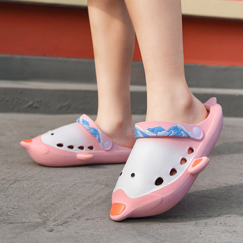 Летни чехли за деца Сладки сандали с карикатура на пингвин Издръжливи, против хлъзгане, против сблъсък, меки и удобни