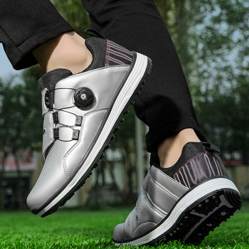 Професионални обувки за голф за мъже Водоустойчиви неплъзгащи се маратонки за голф Дамски обувки за голф на открито Разходки Ежедневни обувки с шипове
