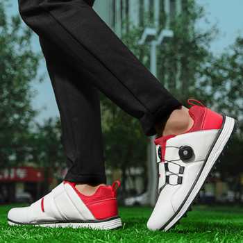 Професионални обувки за голф за мъже Водоустойчиви неплъзгащи се маратонки за голф Дамски обувки за голф на открито Разходки Ежедневни обувки с шипове