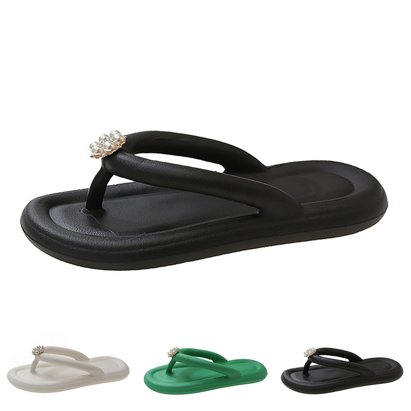 Flip Flops női tömör Beach Beach lapos aljú csíptetős láb női papucs ívtartóval Bear House papucs nőknek