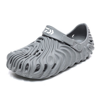 Daiwa Летни мъжки дамски неплъзгащи се издълбани сандали Модни външни дишащи бързосъхнещи устойчиви на износване плажни обувки