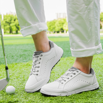 Нови водоустойчиви обувки за голф Мъжки професионални маратонки за голф Голям размер 39-48 Обувки за ходене за голфъри Удобни облекла за ходене