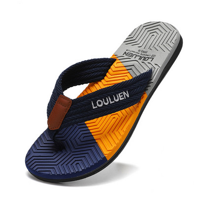 Men`s Outdoor Flip Flops Summer Beach Sandals Quick Drying Wading Shoes Trend Soft Sport Slippers for Holiday Bathroom Surfing