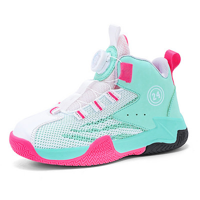 2023 m. Nauji vaikiški krepšinio bateliai berniukams Bėgimo sportbačiai Orui pralaidūs tinkliniai vaikiški sportiniai bateliai Vaikiški berniukų krepšinio treniruokliai