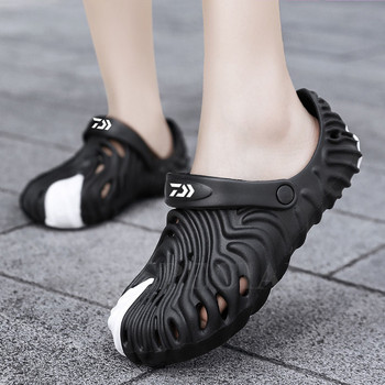 Daiwa Летни мъжки дамски ежедневни неплъзгащи се чехли Външни дишащи издълбани бързосъхнещи износоустойчиви плажни обувки за газене