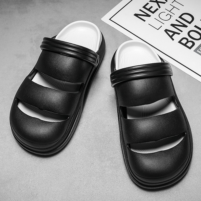 BOANXIL New Couples Mood mitmekülgsed sandaalid Unisex välistingimustes libisemiskindlad koopajalatsid Mugavad rannajalatsid Eemaldatavad 36-45