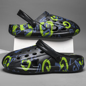 BOANXIL nyári új férfi divat egyéniség Lyukas cipők csomag fej kényelmes csúszásmentes szandál alkalmi sokoldalú strandcipő