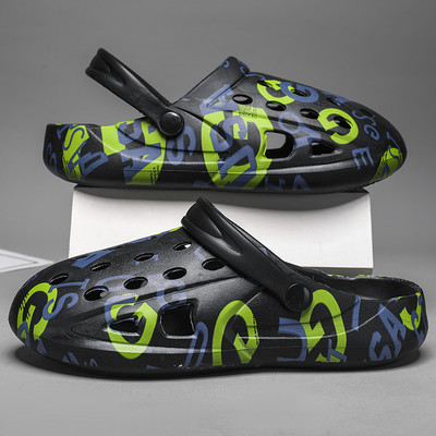 BOANXIL nyári új férfi divat egyéniség Lyukas cipők csomag fej kényelmes csúszásmentes szandál alkalmi sokoldalú strandcipő