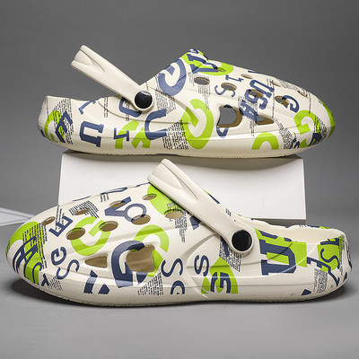 BOANXIL nyári új férfi divat egyéniség Lyukas cipők csomag fej kényelmes csúszásmentes szandál alkalmi sokoldalú strandcipő