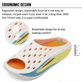 Горещи летни чехли с дупки Мъжки дамски маратонки Чехли Спортни пързалки Меки Ева дебели подметки Облачни пързалки На открито Унисекс плажни сандали