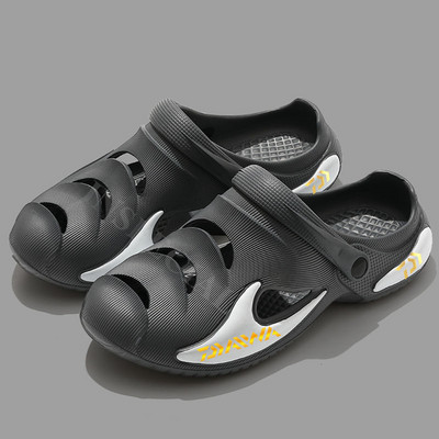 Daiwa nyári férfi kültéri, csúszásmentes, divatos strandcipők, alkalmi, hollow Out, légáteresztő, könnyű, gyorsan száradó tengerparti gázlócipők