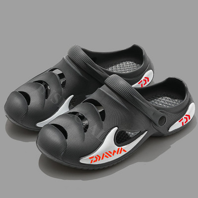 Daiwa nyári férfi kültéri, csúszásmentes, divatos strandcipők, alkalmi, hollow Out, légáteresztő, könnyű, gyorsan száradó tengerparti gázlócipők