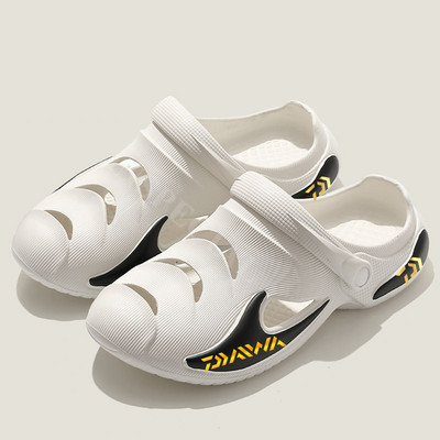 Daiwa nyári férfi kültéri, csúszásmentes, divatos strandcipők, alkalmi, hollow Out, légáteresztő, könnyű, gyorsan száradó tengerparti gázlócipők