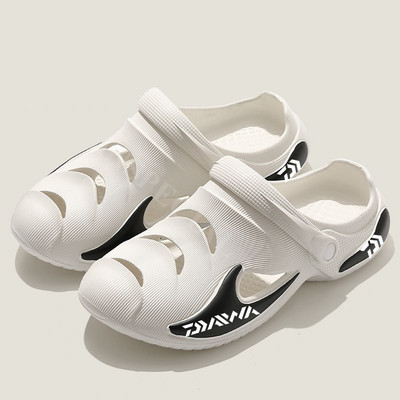 Daiwa nyári férfi kültéri, csúszásmentes, divatos strandcipők, alkalmi, hollow Out, légáteresztő, könnyű, gyorsan száradó tengerparti gázlócipők