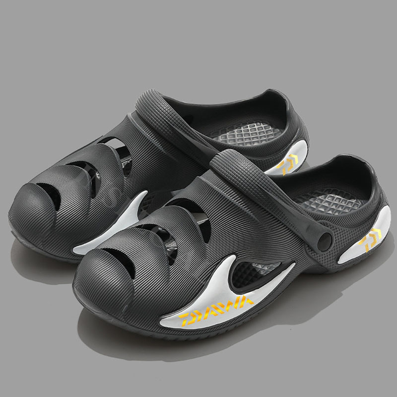 Daiwa nyári férfi kültéri, csúszásmentes, divatos strandcipők, alkalmi, hollow Out, légáteresztő, könnyű, gyorsan száradó tengerparti gázlócipők