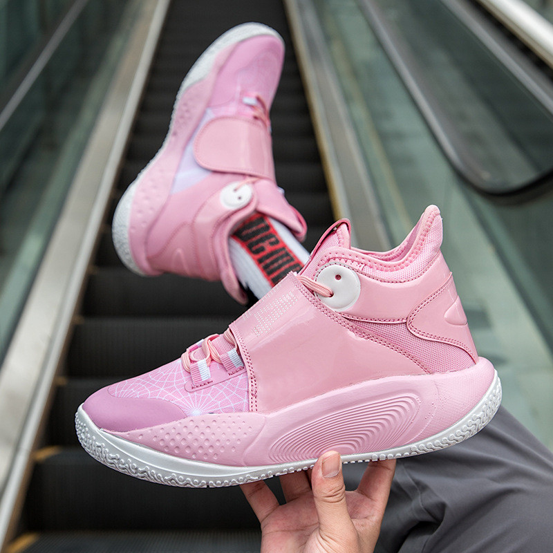 Pora Vyriški krepšinio treniruočių batai Rožiniai Naujos mados vyriški krepšinio sportbačiai Aukštos platformos pagalvėlė Vyriški berniukų sportiniai bateliai