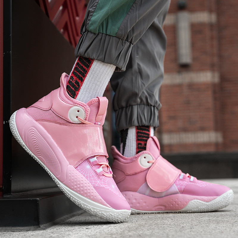 Pora Vyriški krepšinio treniruočių batai Rožiniai Naujos mados vyriški krepšinio sportbačiai Aukštos platformos pagalvėlė Vyriški berniukų sportiniai bateliai