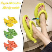 Banano formos šlepetės, skirtos vasarą neslystančios atviros šlepetės kasdieniam dėvėjimui