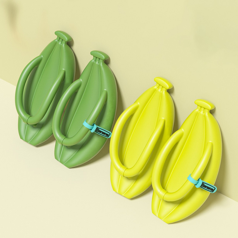 Banāna formas čības vasaras neslīdošām atvērtām čībām ikdienas valkāšanai