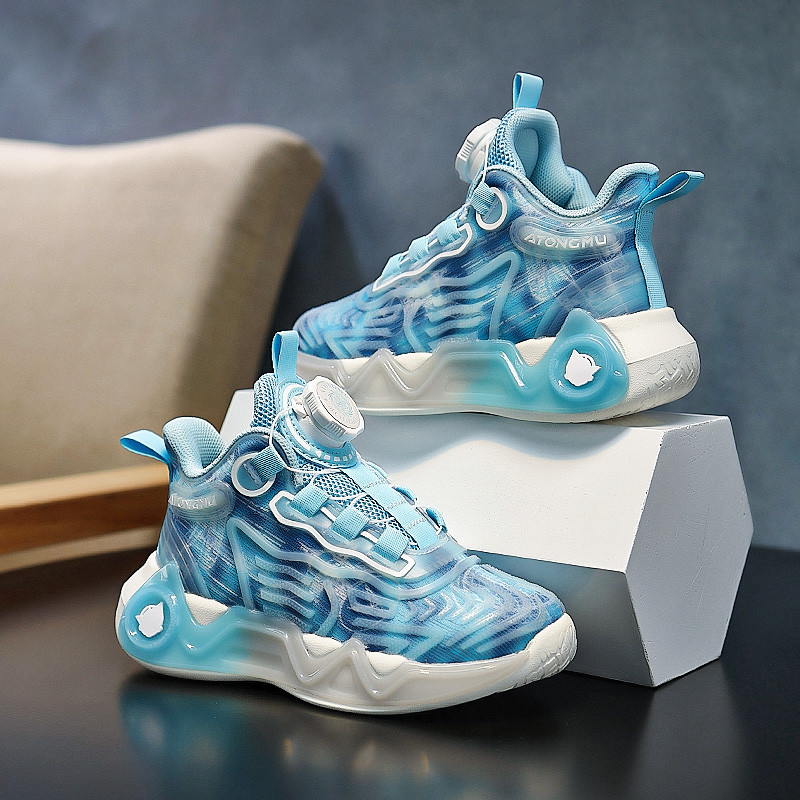 Bērnu basketbola apavi Jaunas zēnu kedas Modes elpojošas, neslīdošas meiteņu basketbola apavi 27-40 izmērs