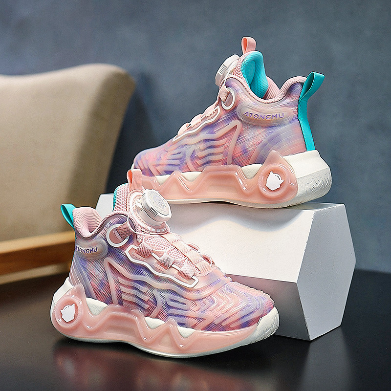 Bērnu basketbola apavi Jaunas zēnu kedas Modes elpojošas, neslīdošas meiteņu basketbola apavi 27-40 izmērs