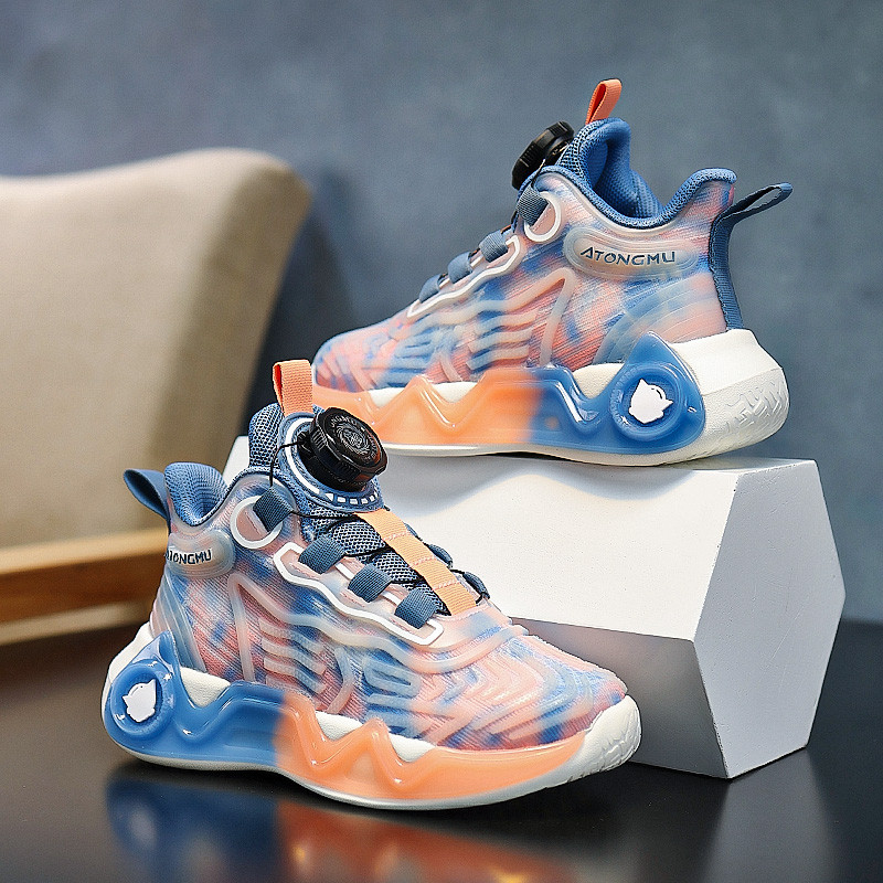 Bērnu basketbola apavi Jaunas zēnu kedas Modes elpojošas, neslīdošas meiteņu basketbola apavi 27-40 izmērs